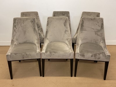 Lot 2785 - A set of six contemporary upholstered dining...