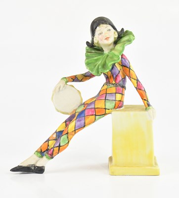 Lot 1877 - WADE; an Art Deco hand painted Harlequinade...