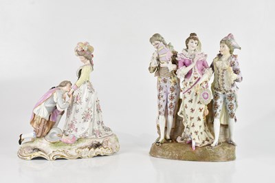 Lot 1753 - A 19th century Continental hard paste...