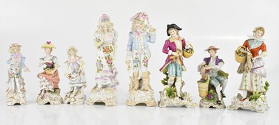 Lot 1768 - Four Continental hard paste porcelain figures...