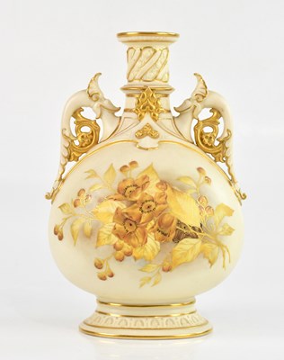 Lot 1882 - ROYAL WORCESTER; a large twin handled blush...