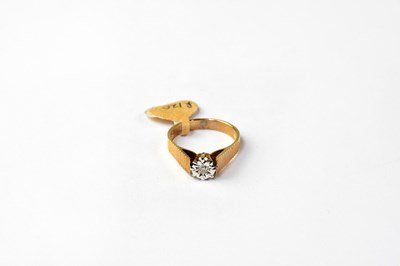 Lot 1041 - A 9ct gold illusion set solitaire diamond ring,...