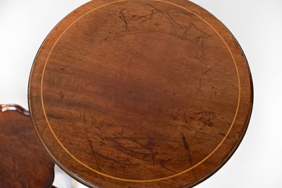 Lot 28 - An Edwardian mahogany line inlaid circular...