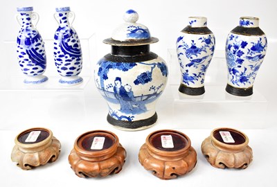 Lot 143 - A late 19th century Chinese blue and white...
