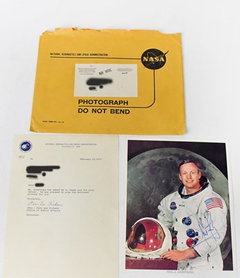 Lot 687 - NEIL ARMSTRONG; a colour photograph of the...