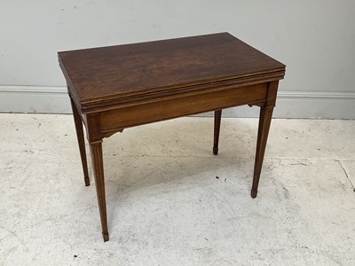 Lot 51 - A good 19th century mahogany fold-over card...