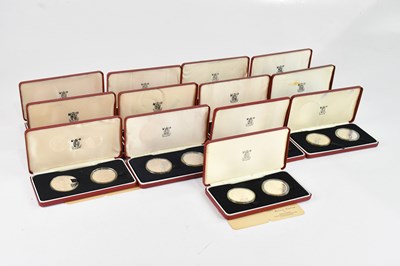 Lot 1123 - ROYAL MINT; a collection of thirteen silver...