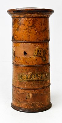Lot 251 - A 19th century treen spice tower, comprising...
