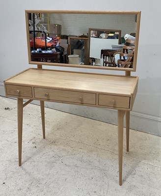 Lot 3 - ERCOL; a 'Winslow' light oak dressing table,...
