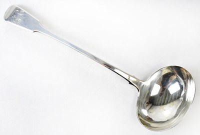 Lot 937 - A George IV hallmarked silver ladle, with...