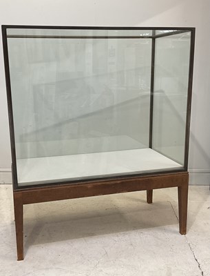 Lot 198 - A large and impressive museum cabinet, on oak...