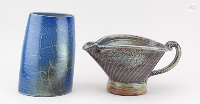 Lot 361 - JANE HAMLYN (born 1940); a large salt glazed...