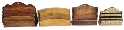 Lot 324 - Two early 20th century letter racks, 16 x 40cm...