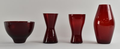 Lot 598 - GEOFFREY BAXTER FOR WHITEFRIARS; four pieces...