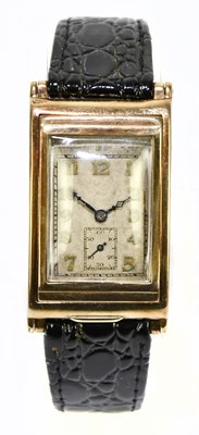 Lot 1638 - ROLLS; a gentleman's vintage 9ct rose gold Art...
