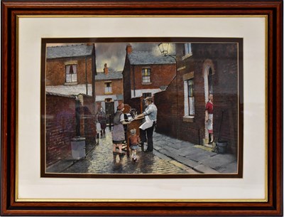 Lot 847 - TOM BROWN (20th century); oil pastel, knife...