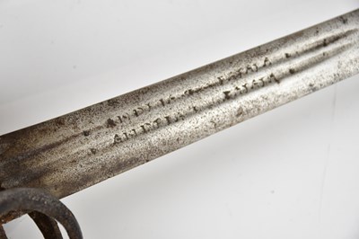 Lot 664 - A basket hilt broad sword, with shagreen grip,...