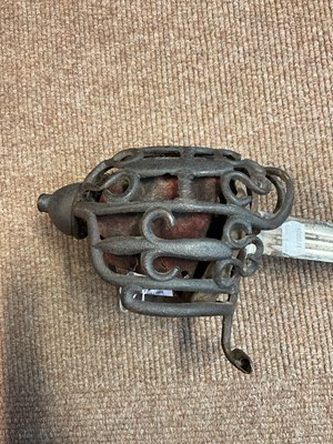 Lot 664 - A basket hilt broad sword, with shagreen grip,...