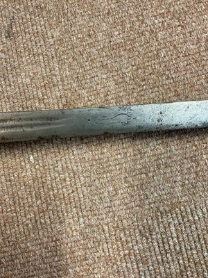 Lot 664 - A basket hilt broad sword, with shagreen grip,...