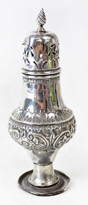 Lot 962 - A hallmarked silver sugar sifter with floral...