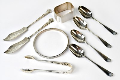Lot 950 - A collection of hallmarked silver items, to...
