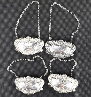 Lot 918 - Four Elizabeth II hallmarked silver spirit...