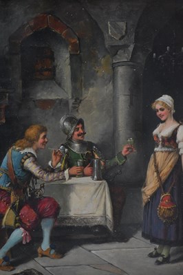 Lot 1042 - CARL OSTERSETZER (1850-1914); oil on board,...