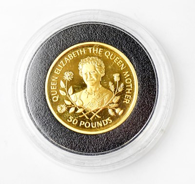 Lot 1042 - A Guernsey £50 gold 1/2 oz coin, commemorating...