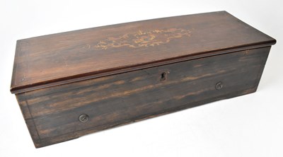 Lot 472 - A 19th century inlaid rosewood cased music box...
