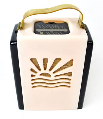 Lot 502 - PYE; an M78F portable radio, with a cream and...
