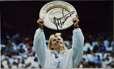 Lot 584 - MARTINA NAVRATILOVA; six signed colour...