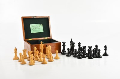 Lot 1108 - JAQUES; a Staunton Chessmen weighted complete...