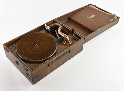 Lot 1366 - DULCETTO; a vintage wind-up gramophone.