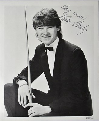 Lot 610 - SNOOKER; seven signed colour photographs, two...