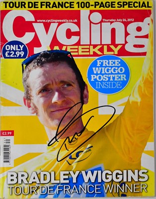 Lot 625 - BRADLEY WIGGINS; three signed colour...