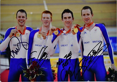 Lot 613 - CYCLING; a signed colour photographs of Jamie...