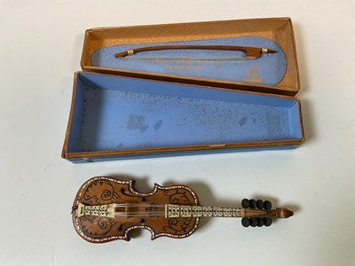 Lot 2376 - A miniature scratch-built model of a Hardanger...