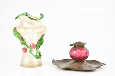 Lot 1606 - KRALIK; an Austrian Art Nouveau glass vase,...