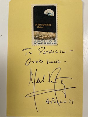 Lot 2226 - NEIL ARMSTRONG; a page from an autograph book...
