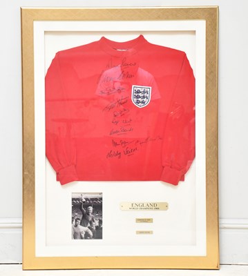 Lot 1459 - ENGLAND; a 1966 replica long sleeved football...