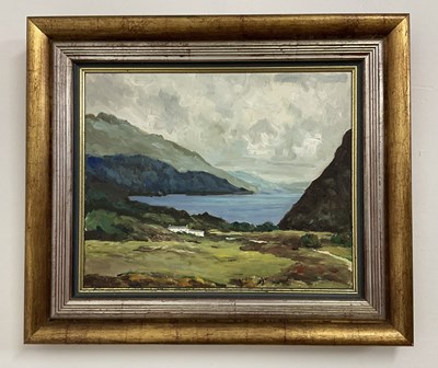 Lot 2287 - E LENNOX-MANTON; oil on board, 'Loch Marie',...