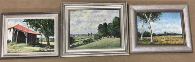 Lot 2286 - E LENNOX-MANTON; two oil on boards of...