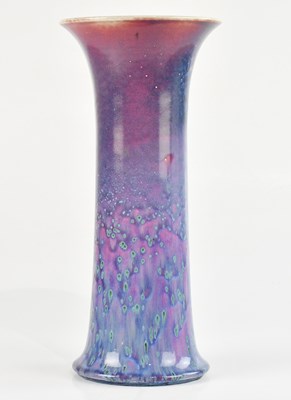 Lot 14 - RUSKIN; a large high fired cylindrical vase...