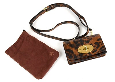 Lot 755 - MULBERRY; an animal print brown and black...