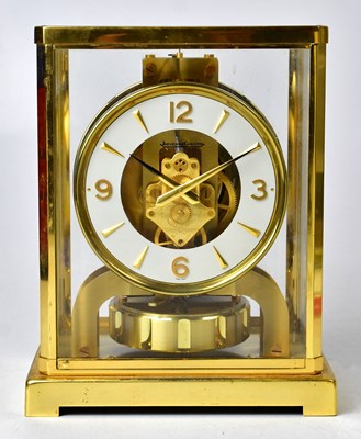 Lot 95 - JAEGER-LECOULTRE; a brass and glass Atmos...