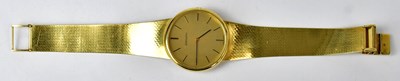 Lot 1180 - ZENITH; an 18ct gold wristwatch with baton...