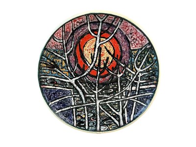 Lot 341 - TONY MORRIS; an abstract woodland design...