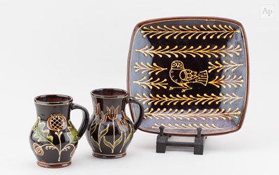 Lot 343 - HANNAH McANDREW (born 1977); a square slipware...