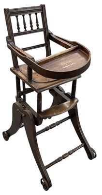 Lot 54 - An Edwardian walnut folding/rocking...