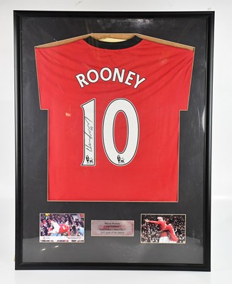 Lot 1465 - WAYNE ROONEY; an autographed replica...